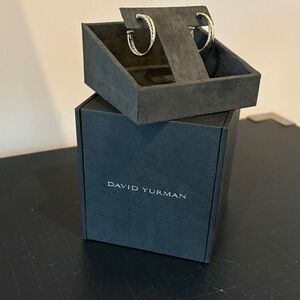 David Yurman Silver Hoop Earrings